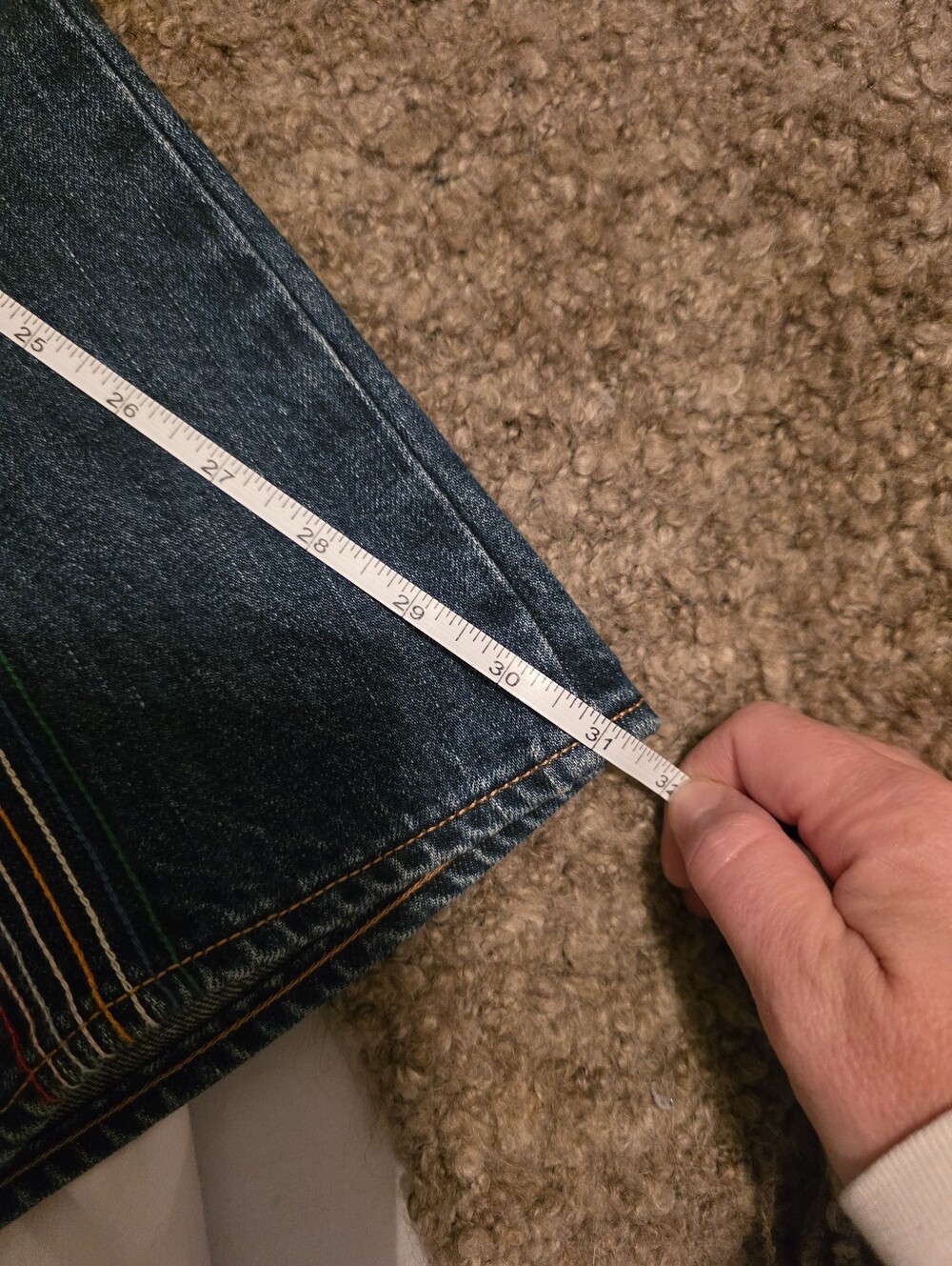 Simon Miller Striped Rainbow Blue Jeans Size 28 - Picture 14 of 15
